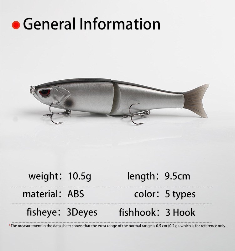 MeARi Two-Piece Soft-Tail Swimbait supplied specification reference